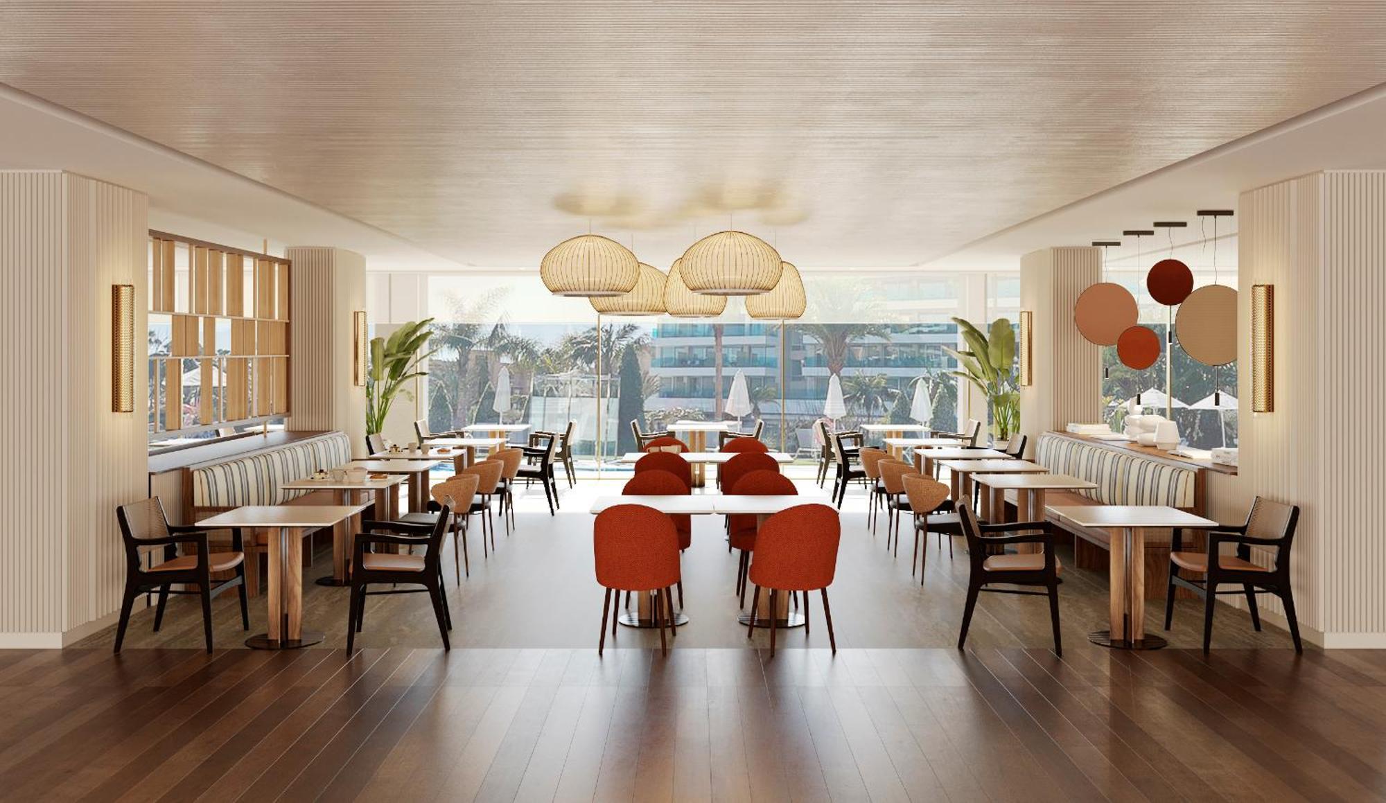 هيبوتلز بلايا دو بالما بالاس آند سبا بلايا ذي بالما المظهر الخارجي الصورة The interior of the restaurant